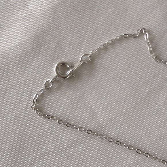 Romantic Silver Heart Pavé Rhinestone Pendant 18” Necklace - Picture 9 of 11